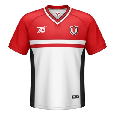 red and white jersey sticker
