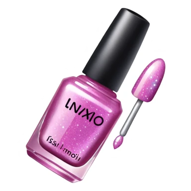 Pink glitter nail polish sticker