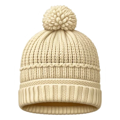 Knitted hat cream sticker