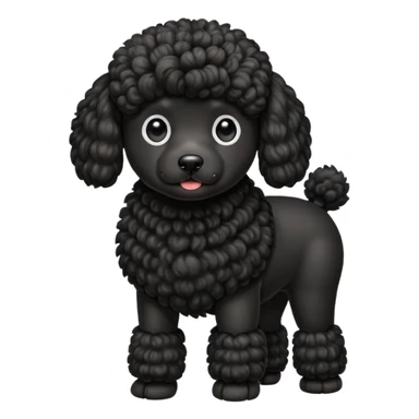 Black poodle  sticker