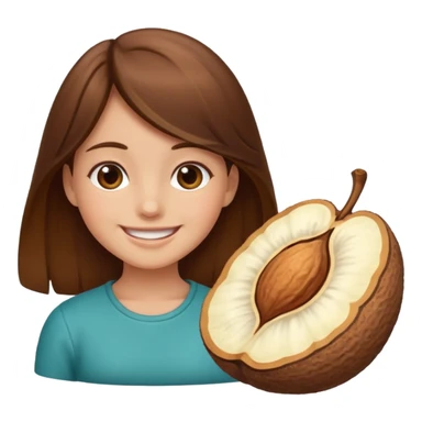 brown haired girl on a cheatnut hporse smiling' sticker