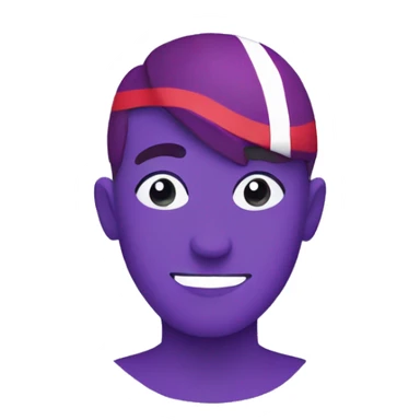 Purple awarness ribion with one red stripe sticker