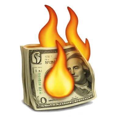 money burning sticker