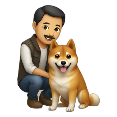Shiba Inu with armenian man sticker