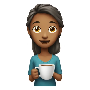 Girl with cup sticker