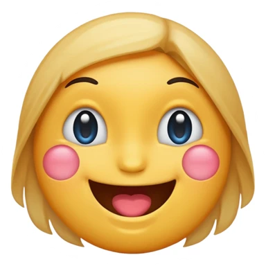 Emoji happy blushing sticker