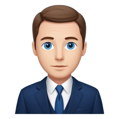 John Dall with blue eyes, navy blue suit sticker