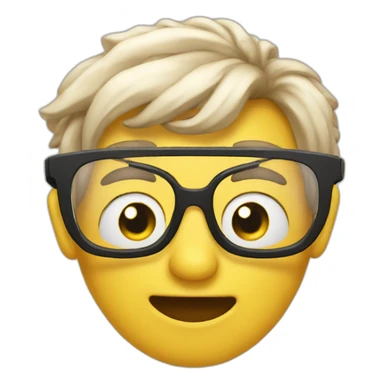 very impressed nerd emoji face sticker