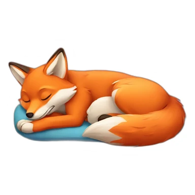 fox sleeping sticker