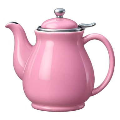 Ceramic creamer dispenser, pink sticker