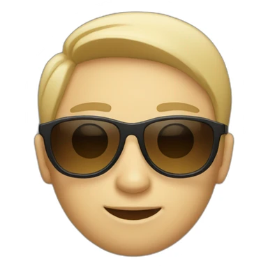 white boy wear sunglasses sticker