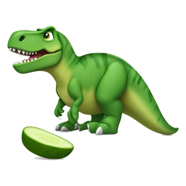 T-Rex relaxing with sliced cucumbers over its eyes sticker