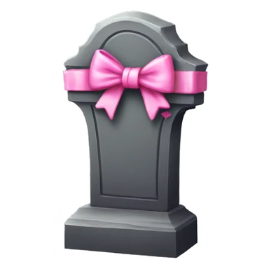 Tombstone with a pink bow on it  sticker