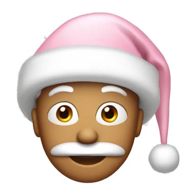 light pink santa hat sticker