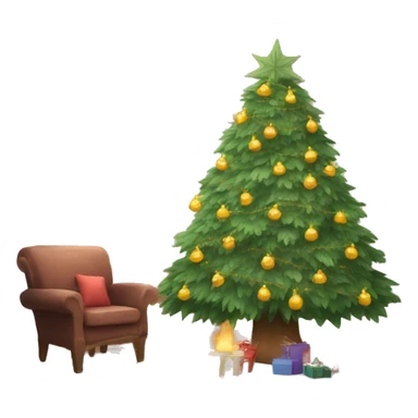 Cozy christmas tree sticker