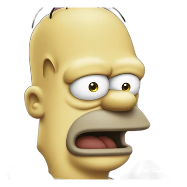 Homer simpson who are angry sticker