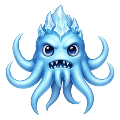an eldritch ice monster, monster made of ice sticker