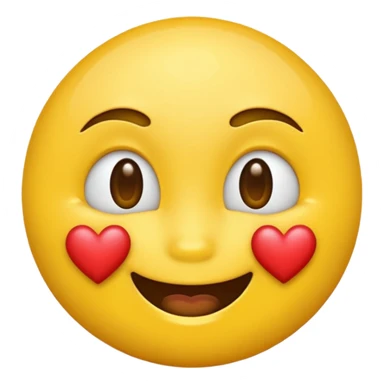 Emoji with kisses on face sticker