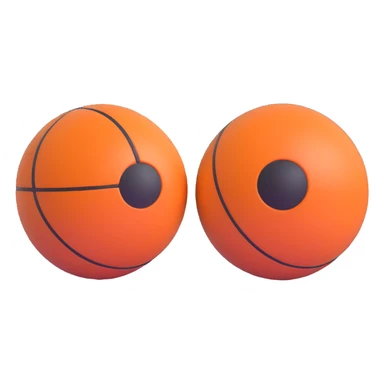 two balls standing together sticker