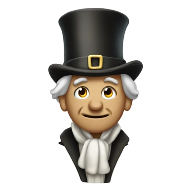 Ebenezer Scrooge in the Christmas Mood sticker