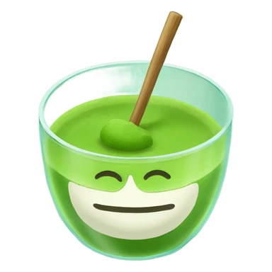 matcha in a glass cup sticker