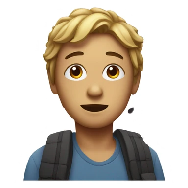 person watching a musical sticker