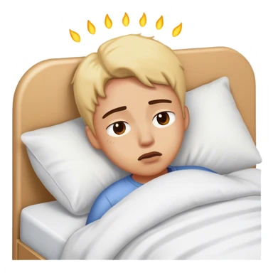 In bed with sinus pain  sticker