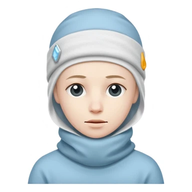 A person with headaches and a cold pack on the head sticker