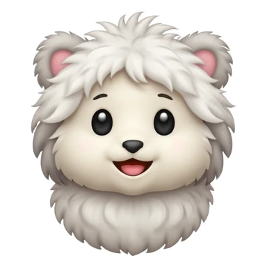 White pookie emoji sticker