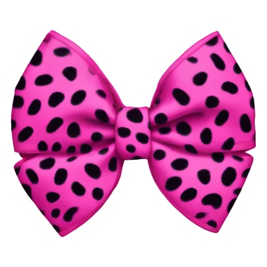 hot pink cheetah print bow sticker
