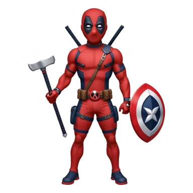 Deadpool with New England Patriots sticker