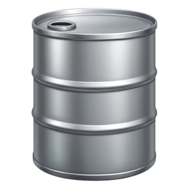 generate a realistic metal oil barrel without rust sticker