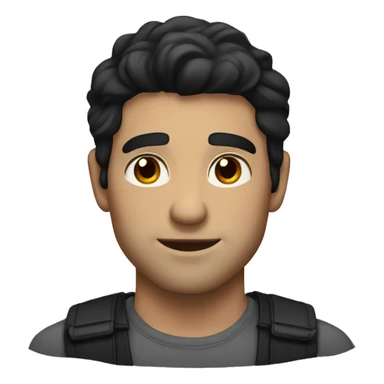 Handsome man with dark hair and dark eyes  sticker