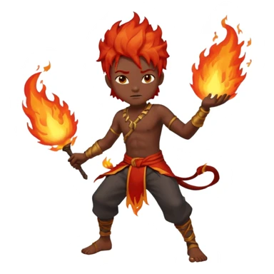 Avatar fire and ash boy sticker
