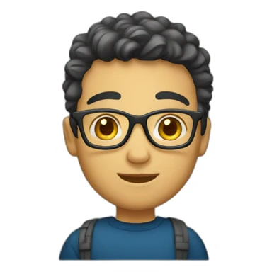 joven estudiante blanco sticker