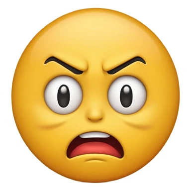 angry emoji with a confused, dumb, idiot expression sticker