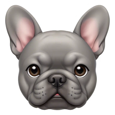 Gray French buldog sticker