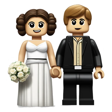 Lego Princess Leia and Anakin  Skywalker get married then have kids together.  sticker
