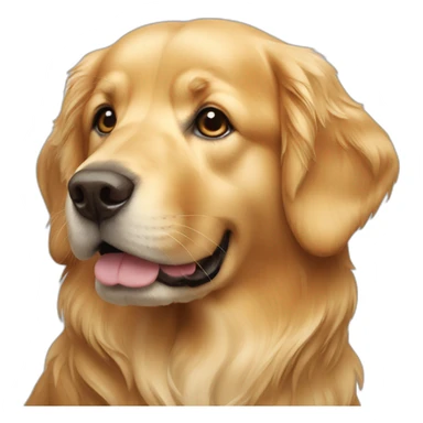 dog golden retriever sticker