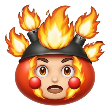 Create a mind blowing face with bombs coming out  sticker