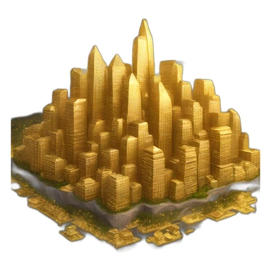 shining-golden-city-realistic sticker