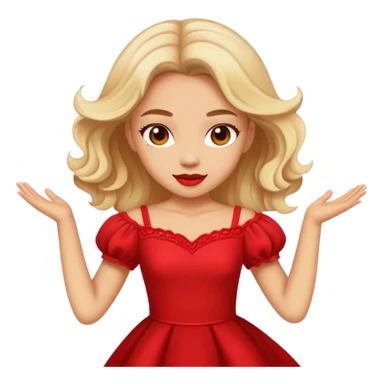 red dress girl dancing  sticker