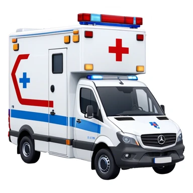 Ambulance - Mercedes-Benz Sprinter (Model Year: 2018) (Iconic Colour: White with red and blue markings) sticker