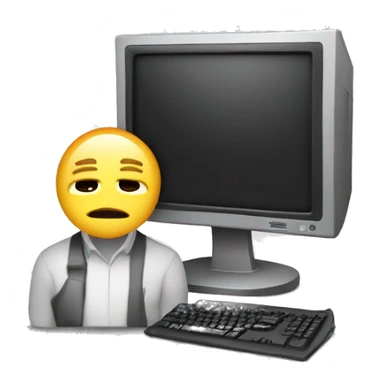 guys wth computer with the word:"Finish" on it sticker