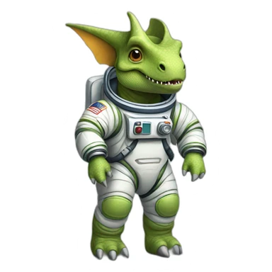 dinosaur triceratops astronaut sticker