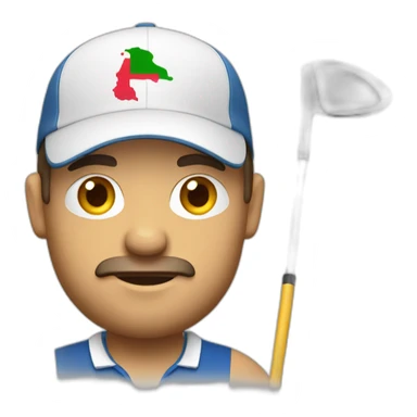Serbian man playing golf sticker
