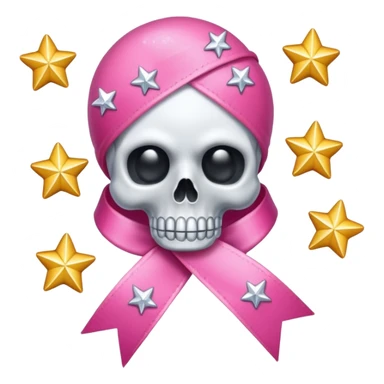 Make this 💀 with a 🎀 and some ✨ sticker