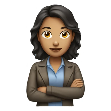 women engineer with dark brown hair sticker