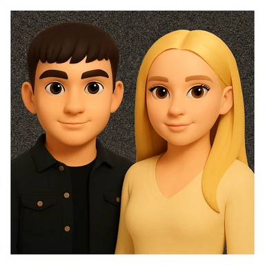 Keep everything as is but slightly spread out the people. Preserve the original style and background without any changes. sticker