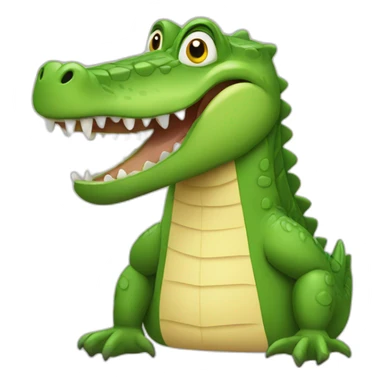 crocodile confused sticker